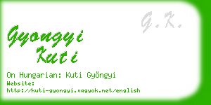 gyongyi kuti business card